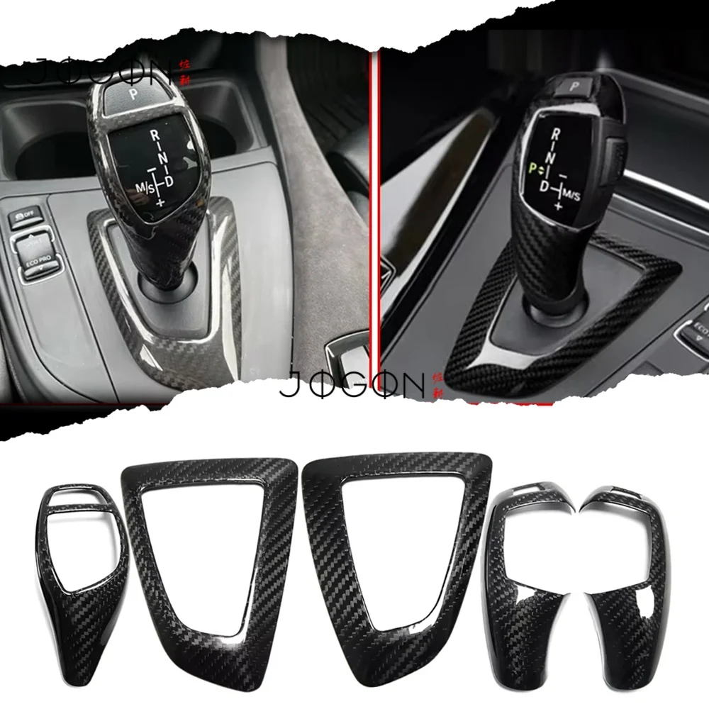 

For BMW F20 F22 F23 F30 F10 F34 GT F32 F33 F34 2012+ Carbon Car Interior Console Gear Knob Shift Panel Cover Trim Accessories