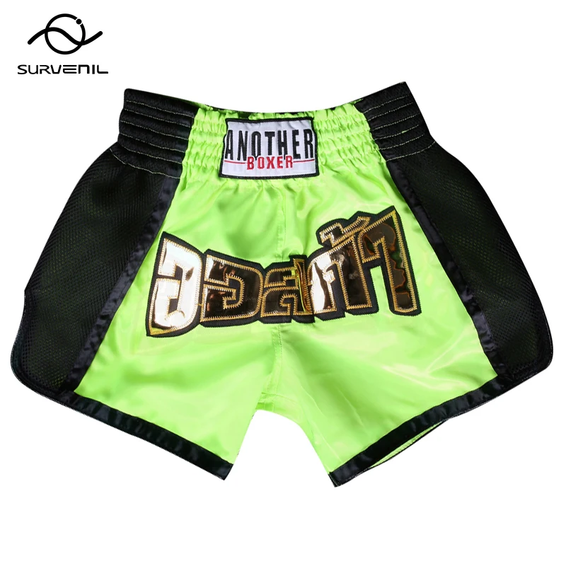 Muay Thai Shorts Kids Adults Kickboxing Thaiboxing Fight Pants Embroidery MMA Martial Arts Clothing Gym Men Women Boxing Shorts