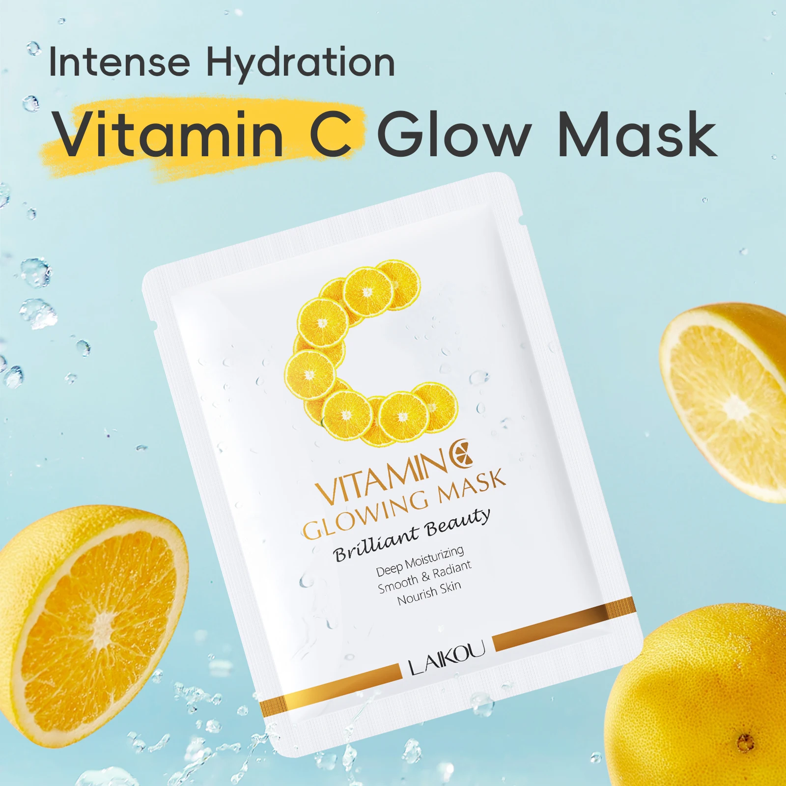 LAIKOU Vitamin C Brightening Sheet Mask 3