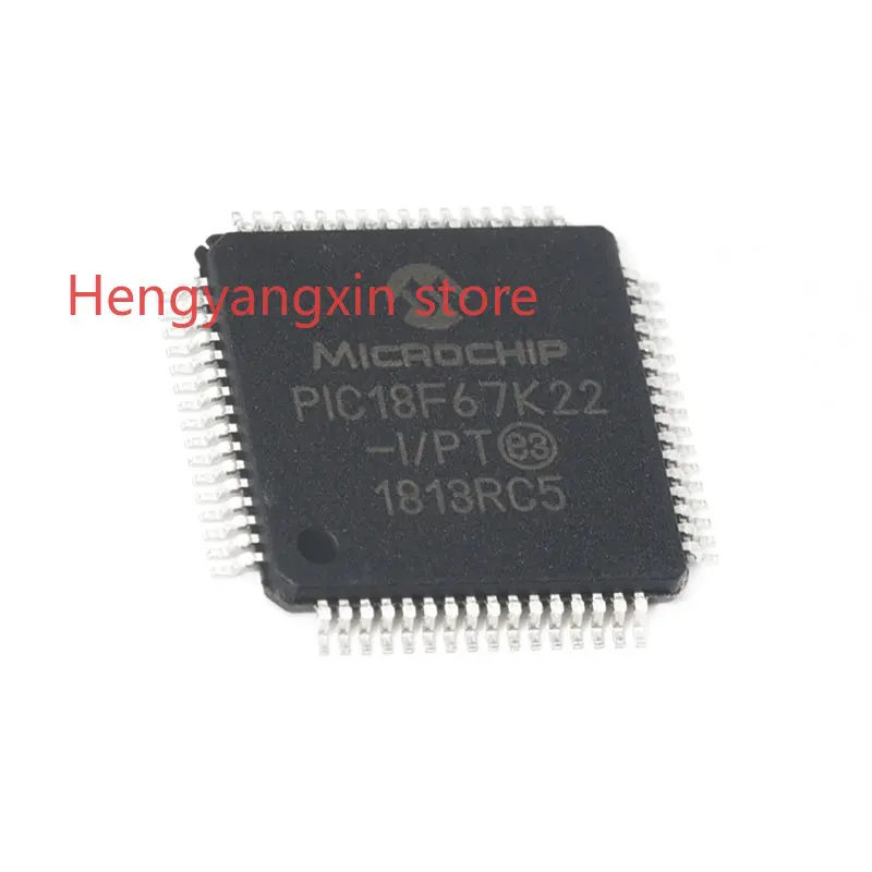 5 PCS PIC18F67K22-I/PT ,TQFP-64 ,8-bit Microcontrollers - MCU 128kB Flash 4kB RAM, New Original