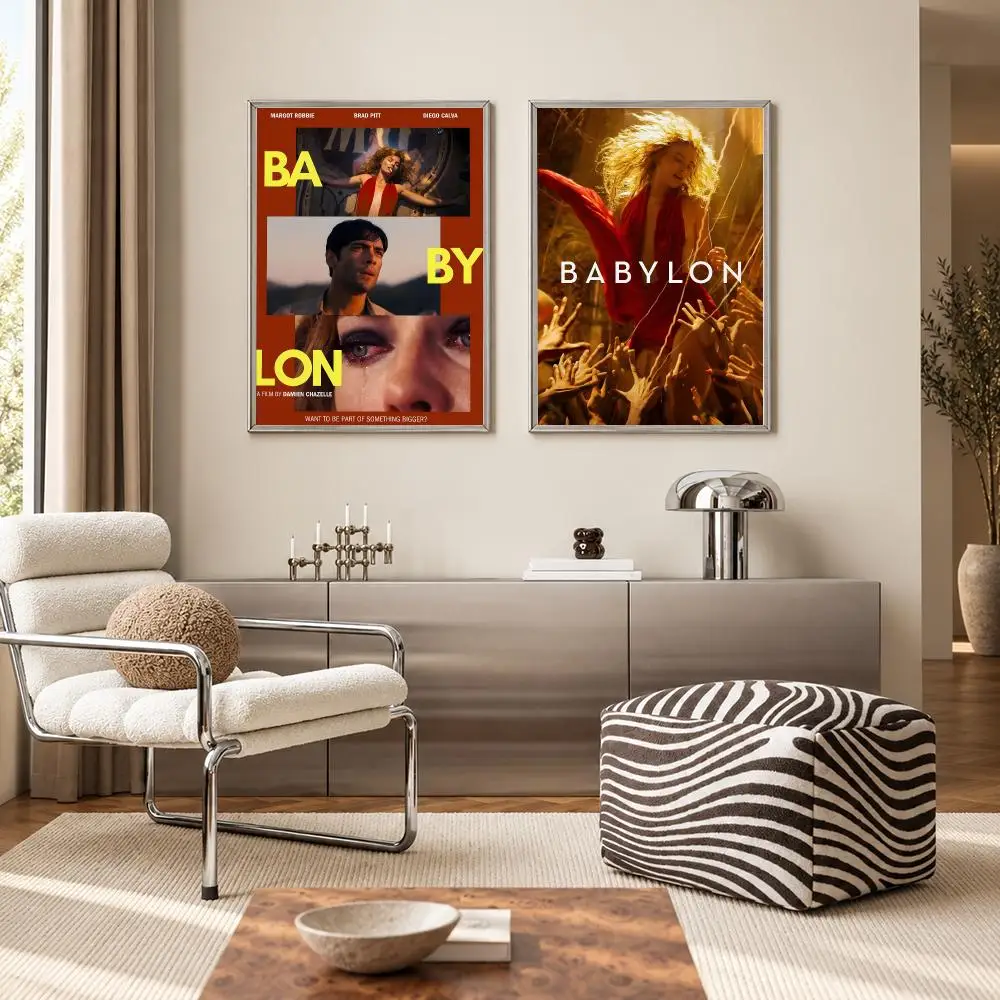Epic Period Drama Movie Babylon Poster Self‑Adhesive Waterproof PP Poster Coffee Bar Wall Art Home Decor