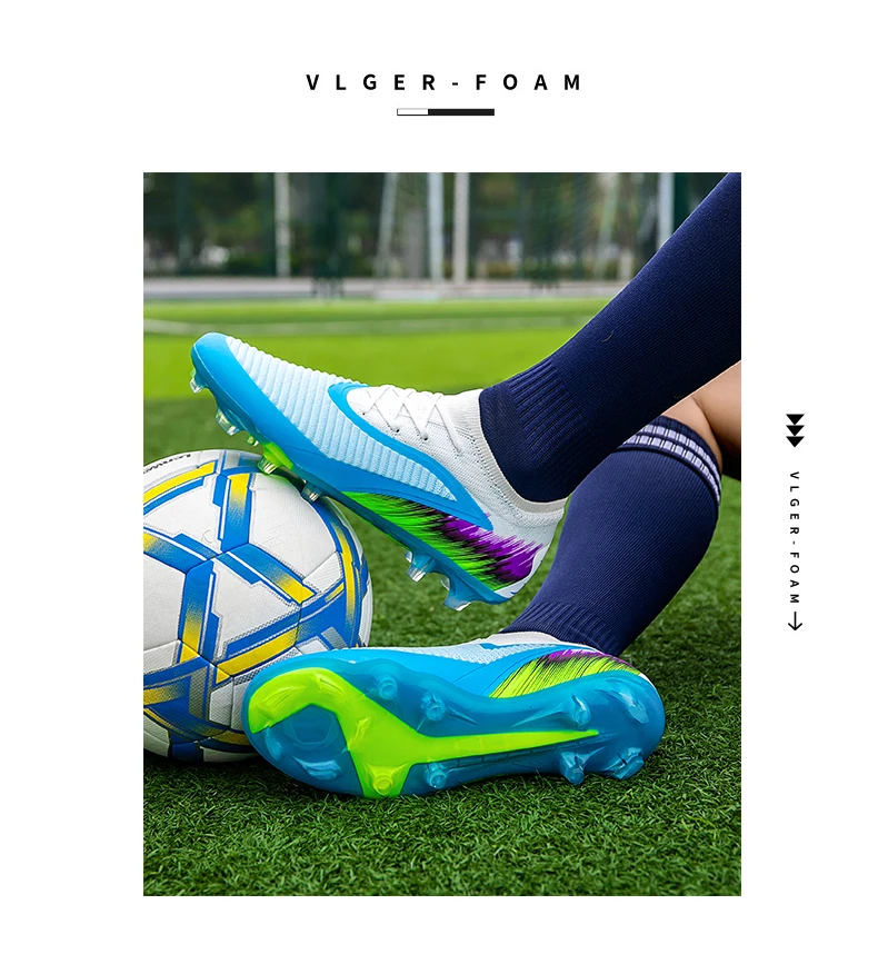 Neue Herren Fußballschuhe Ultraleichte Outdoor-Trainingsschuhe Dropshipping Fußballschuhe mit Langen Stollen FG Rutschfest – Detail 13