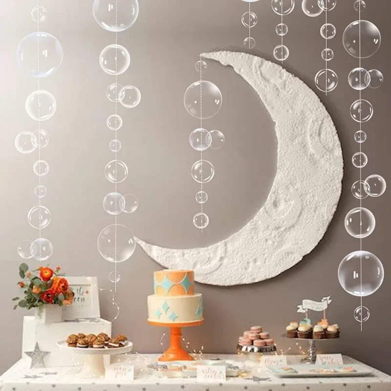 Under The Sea Weddiing Transparent Bubble Garlands Mermaid Party Decoration Hanging Streamers Birthday Baptism Ocean Wall Decal