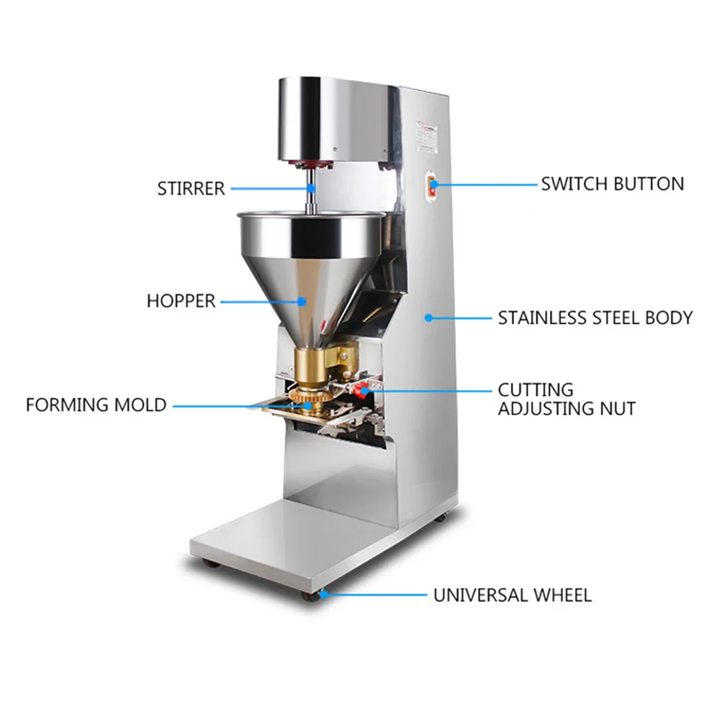آلة تشكيل كرات اللحم البقري التجارية، صانع كرات اللحم الأوتوماتيكي، صانع كرات اللحم من الفولاذ المقاوم للصدأ