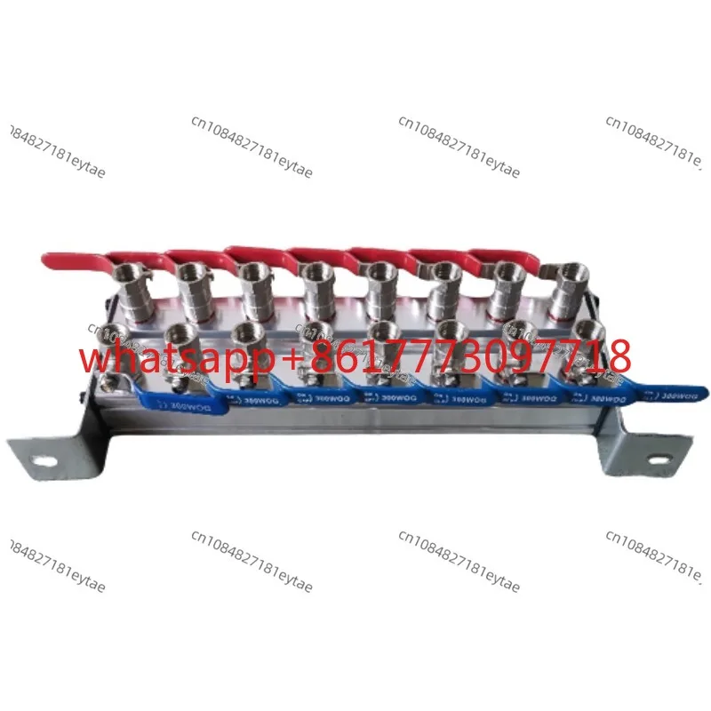 Flow Meter for Water Regulator 8 in 8 Out with Handle Valve Hydraulic Brass Mainfolds Equipment