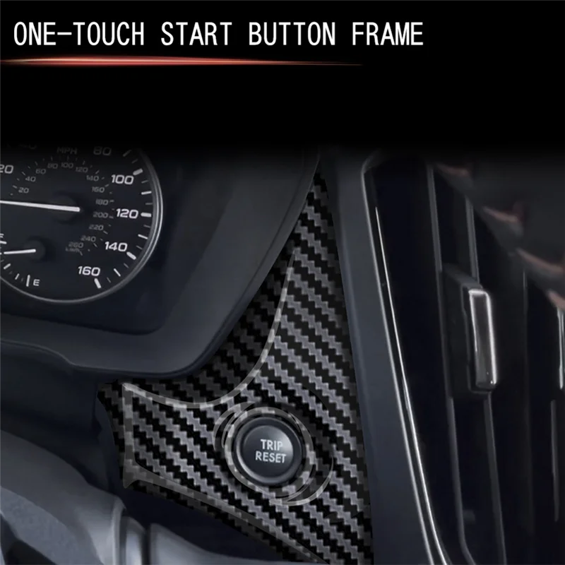 

НОВАЯ рамка кнопки запуска автомобиля, наклейка на кнопку запуска в одно касание для Subaru Forester 2025, углеродное волокно