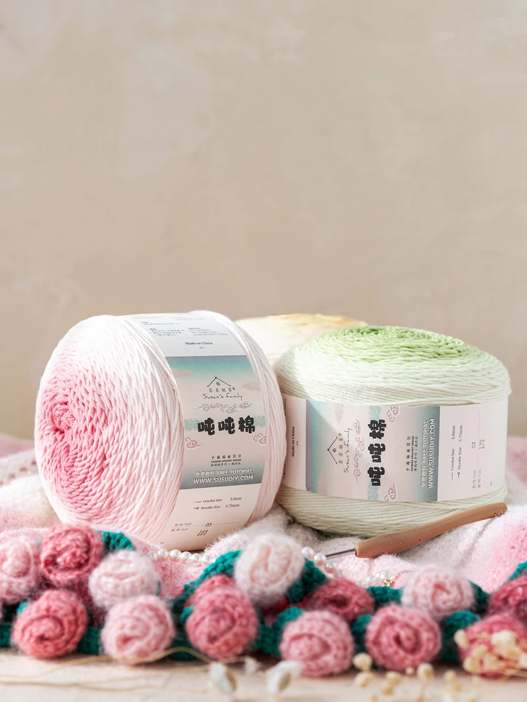 

Handmade Cotton Yarn Ball DIY Knitting for Scarf Hat Clothes 5 Stra Yarn Ball for Winter Faion Accories Home Textiles