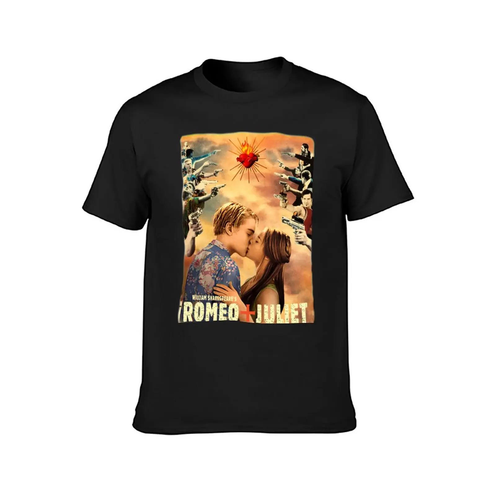 Vintage 1998 Romeo and Juliet DiCaprio Movie T-Shirt korean fashion shirts customizeds Short sleeve
