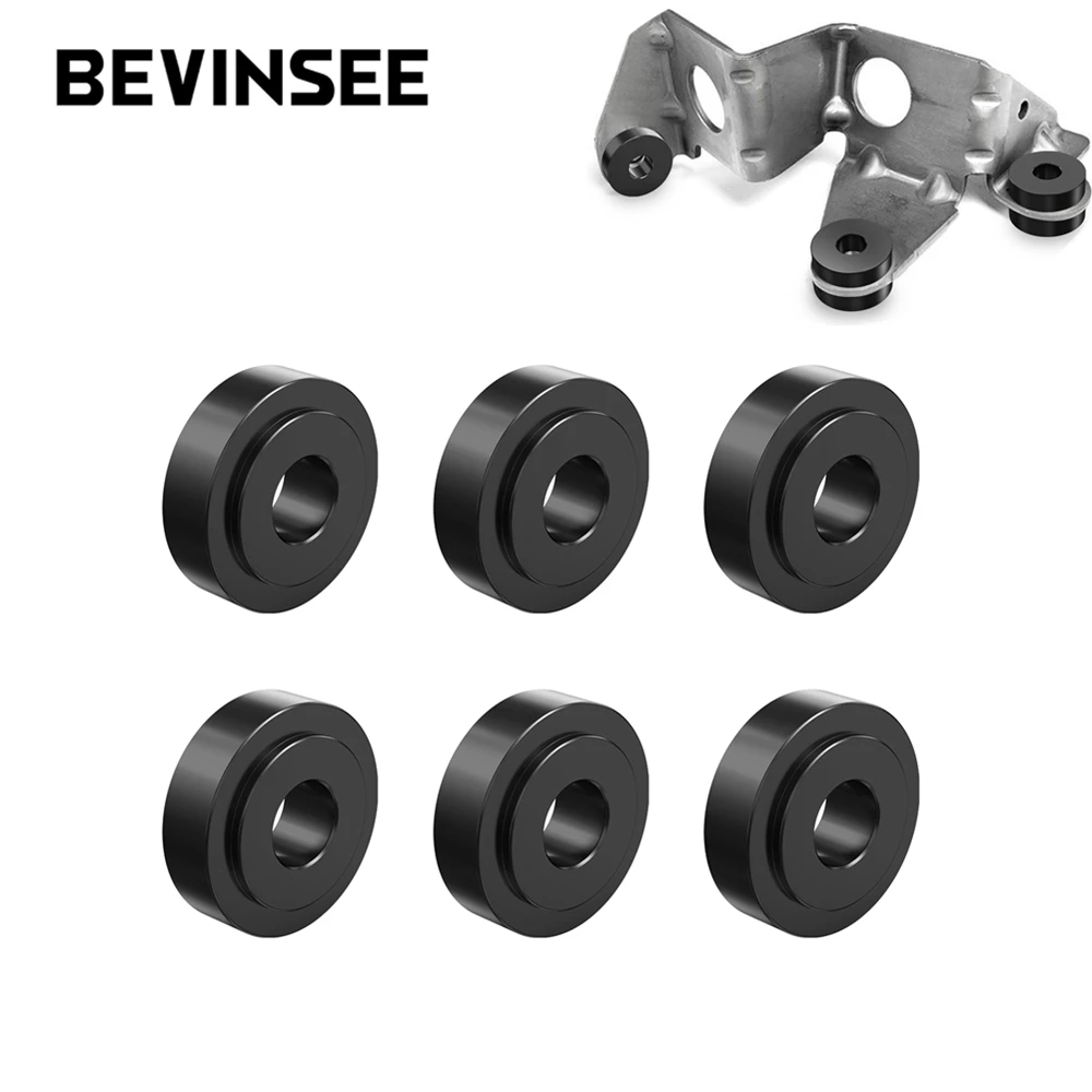 BEVINSEE Aluminium-Schalthebelhalterungsbuchsen für VW 02A 02J 02M 02Q-Getriebe, für Audi TT 8J, für Golf 5 6, für Seat Leon MK2