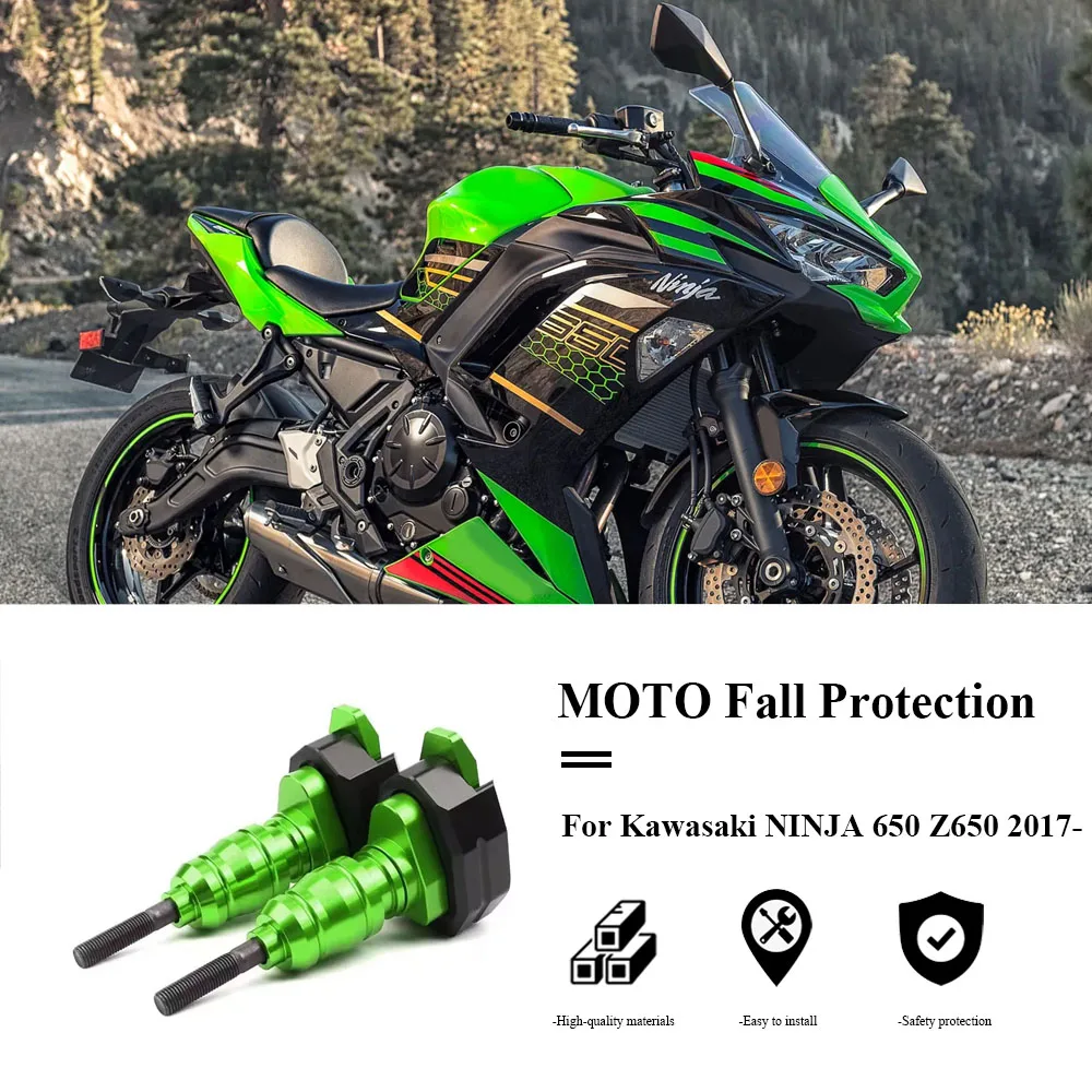 

Motorcycle Falling Protection Frame Slider Fairing Guard Crash Pad Protector Fit For Z650 NINJA650 Z 650 NINJA 650 2017-2024
