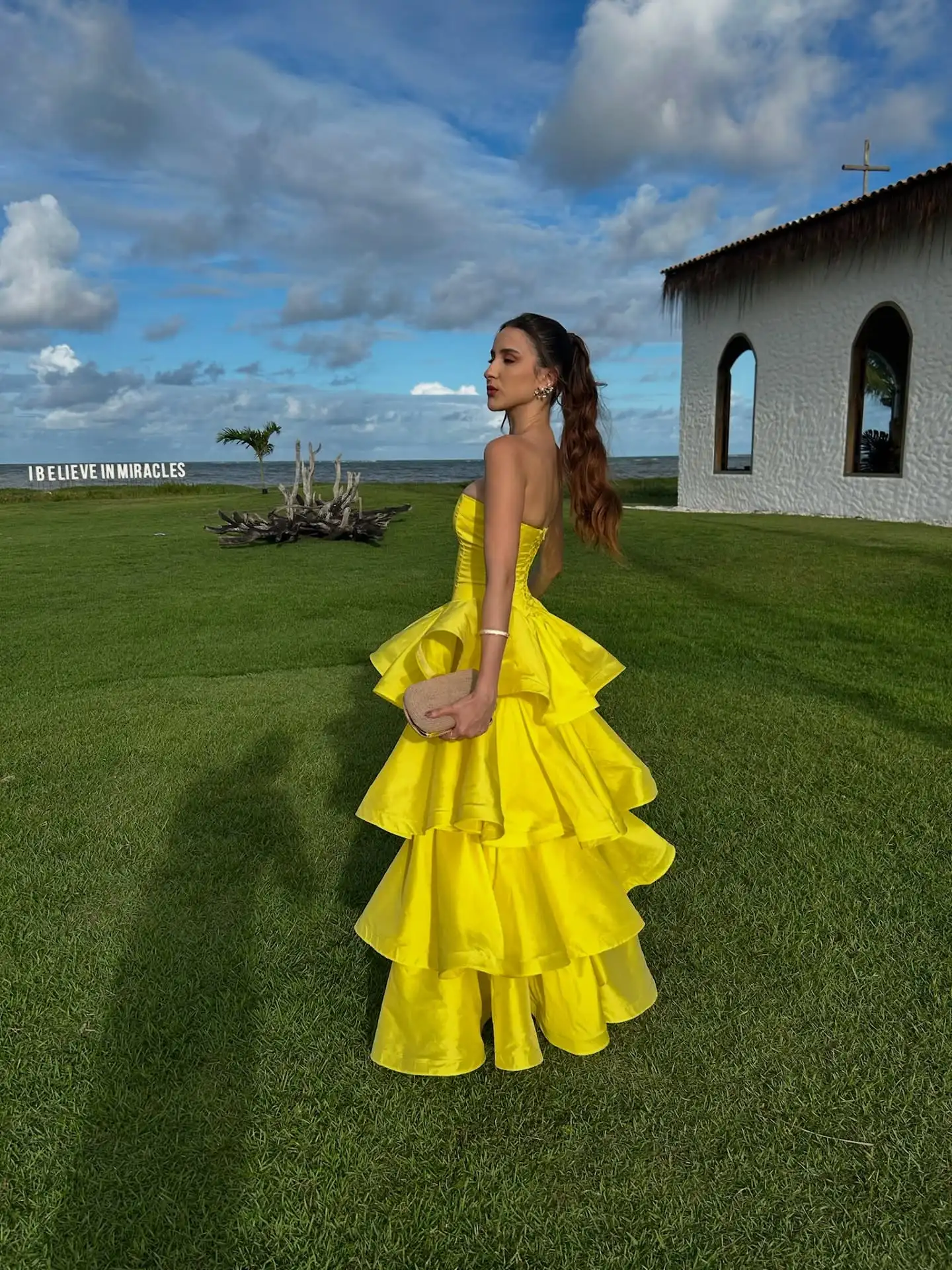 

customized Saudi Dubai Evening Dresses Tulle Ruffles Prom Dresses A line Long Sleeves Formal Occasion Party Gowns