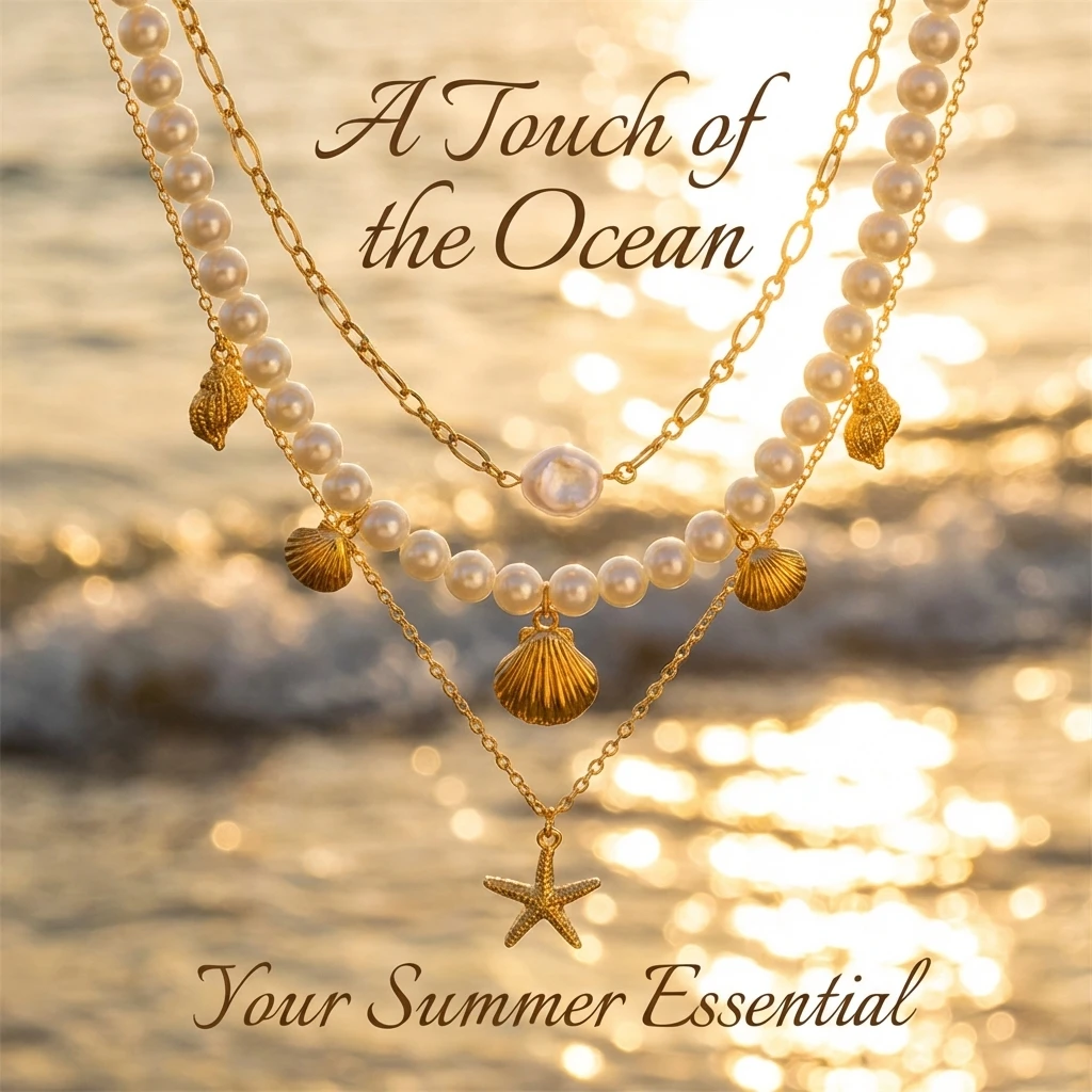 Sweet Bow Heart Multi Pendant Necklace Faux Pearl Imitation Shell Charm Choker Y2K Trendy Aesthetic Jewelry