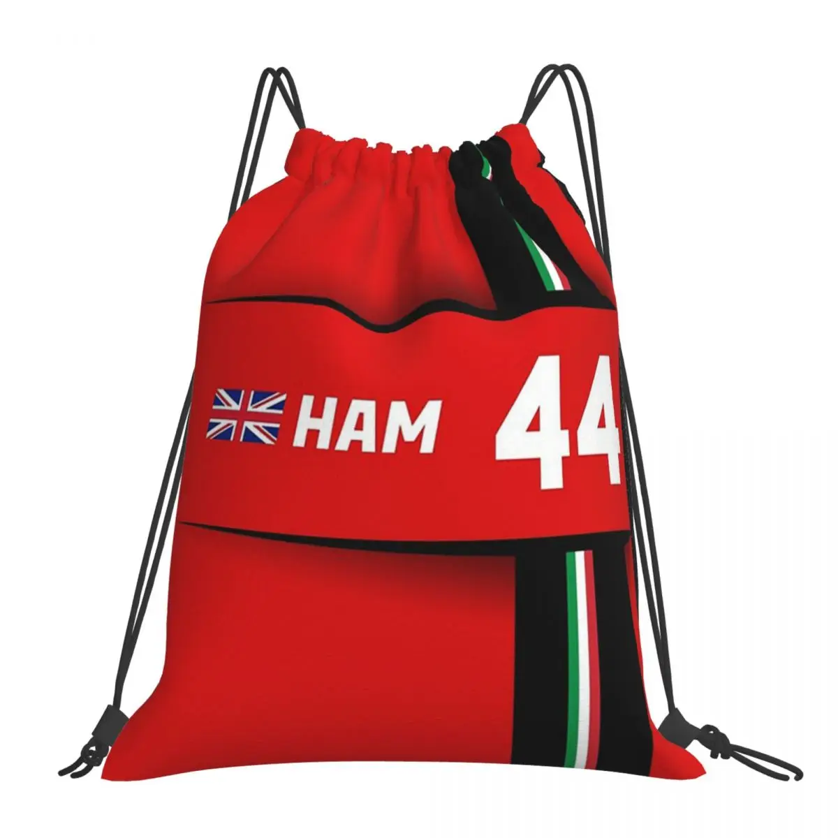 F1 2025 - #44 Hamilton Backpacks Casual Portable Drawstring Bags Drawstring Bundle Pocket Sports Bag Book Bags Travel Students