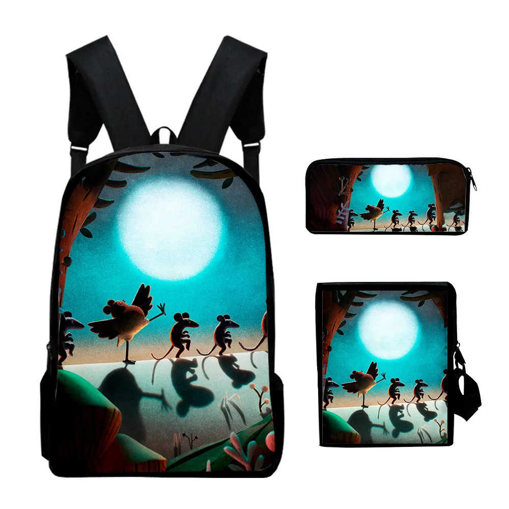 Trendy Popular Cool Ronbin Robin 3D Print 3pcs/Set pupil School Bags Laptop Daypack Backpack Inclined shoulder bag Pencil Case