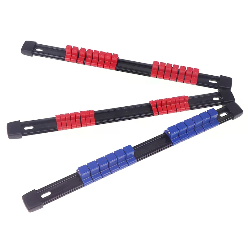 

ABS Socket Organizer Holder Trays For Toolboxes, 1/4 , 3/8, 1/2, Portable Mountable Sliding Stand Sleeve Rail Rack Tool