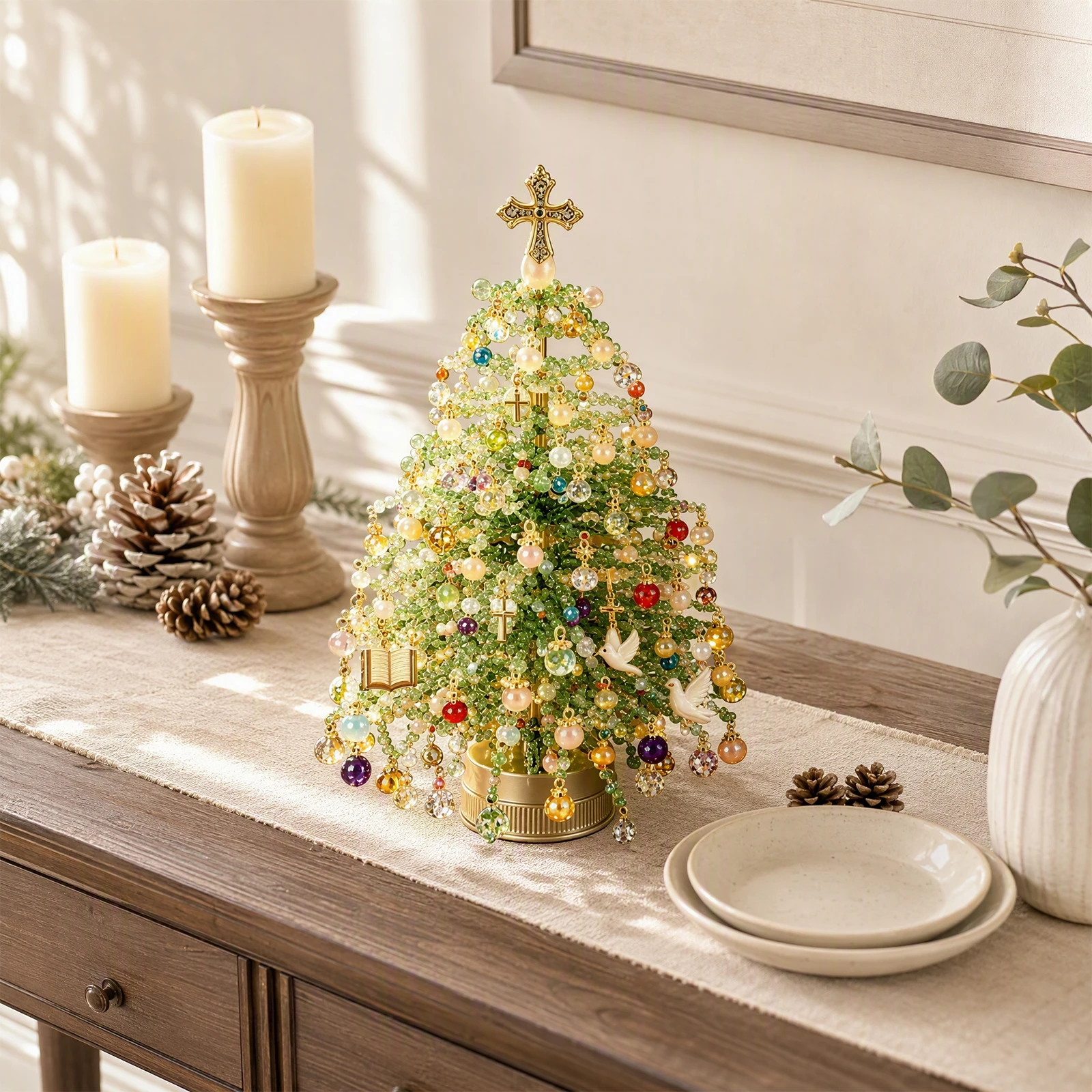 DIY Beaded Christmas Tree Kit  - Lighting Tree Decor recension och pris
