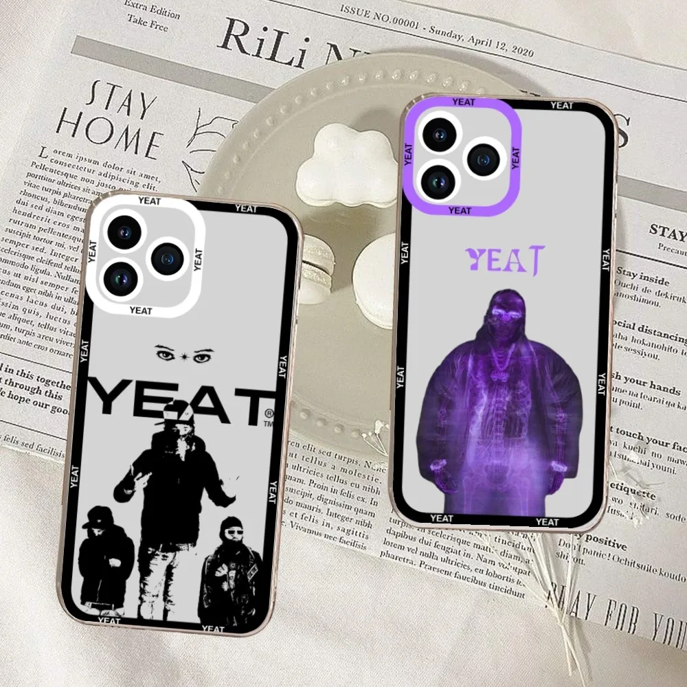 American Pop Hip Hop Rapper Yeat Phone Case For iPhone 11 12 Mini 13 14 Pro Max Transparent Shell