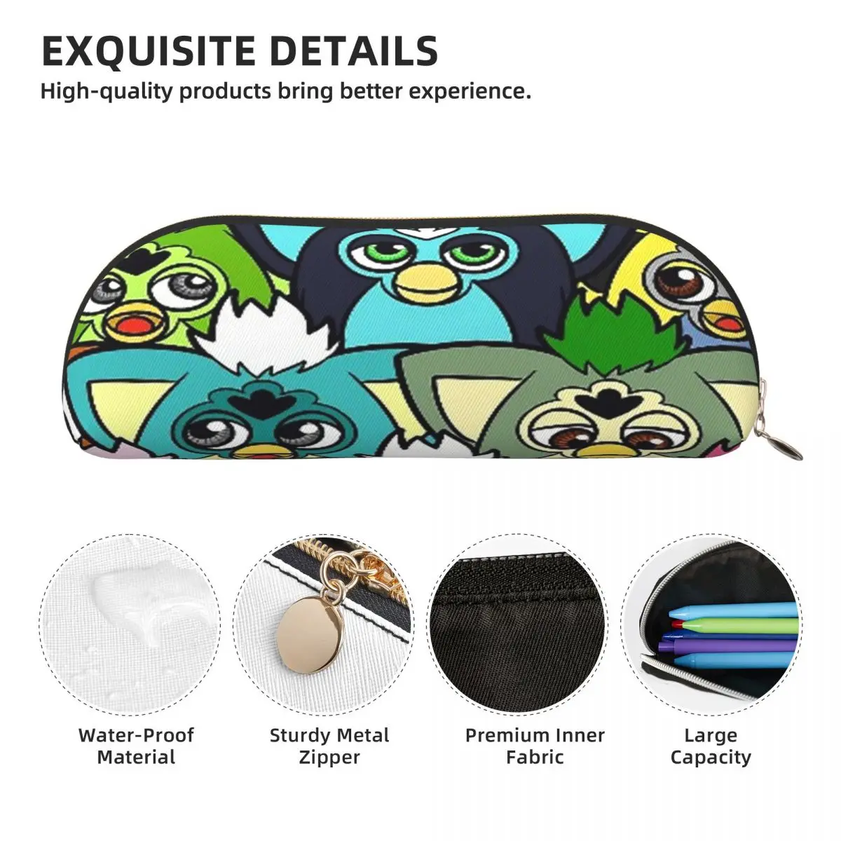 Nightmare Furby Cartoon Robot Toys Astuccio Portapenne Portapenne Articoli di cancelleria Astuccio per penne di grande capacità Astuccio per regali per studenti