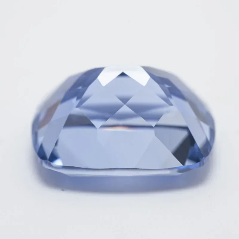 Top Lab Grown Sapphire Cornflower Colour Rectangular Cushion Shape VVS1 Charms DIY for Jewel Making Selectable AGL Certificate