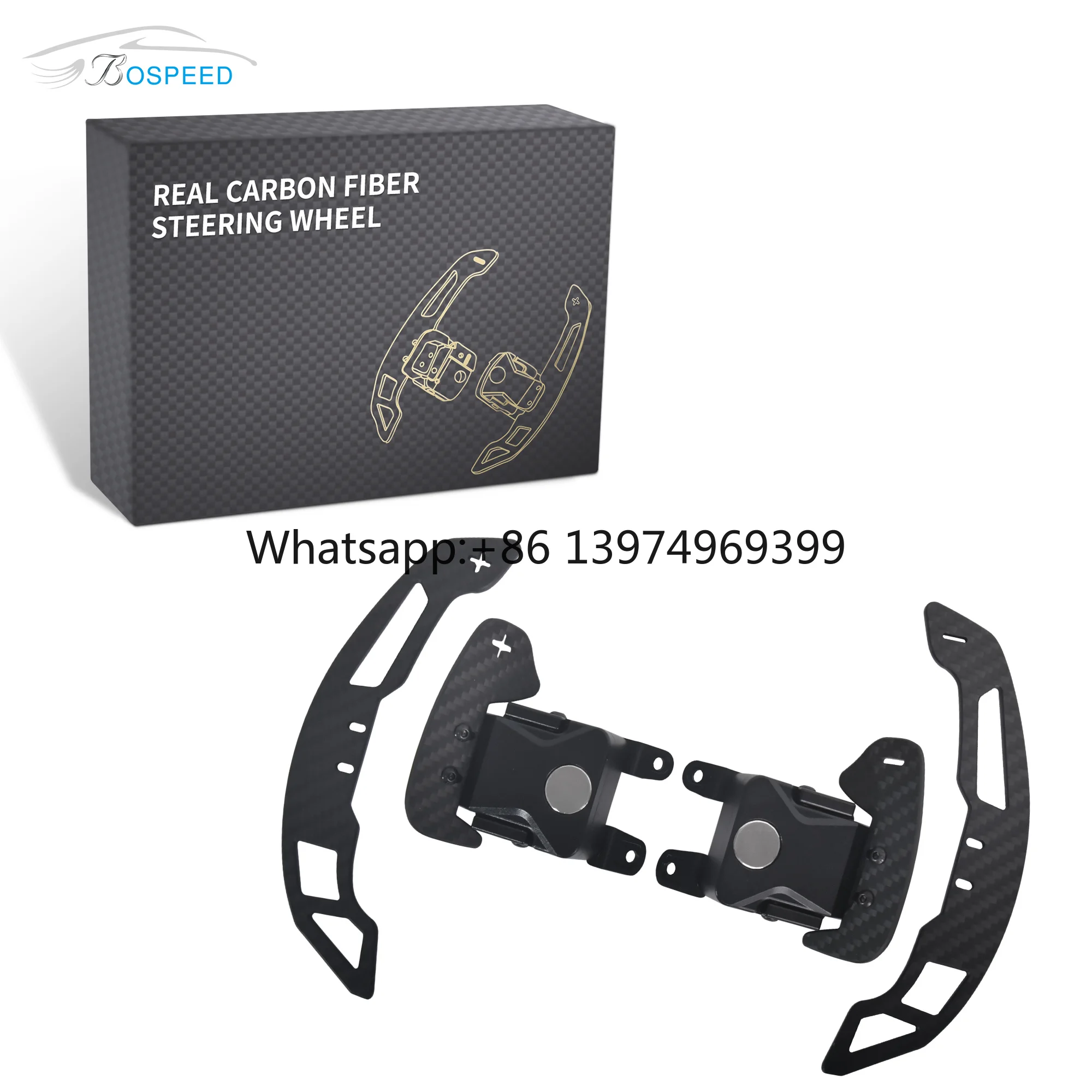 Magnetic Carbon Fiber Paddle Shifter Extensions for Cadillac CT5 CT4 XT4 2018-2024 Steering Wheel Shift Upgrade