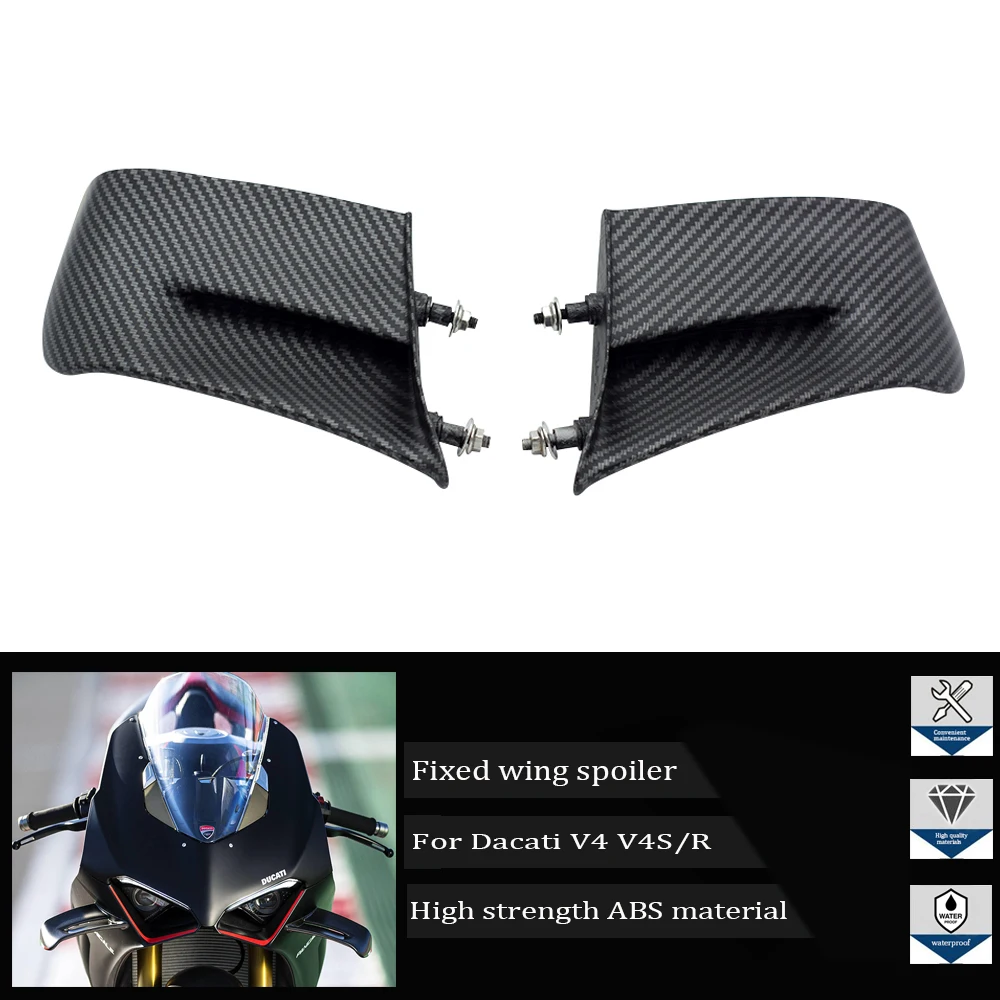 

Suitable for Ducati Panigale V4 V4S/R 2022-2023 motorcycle ABS carbon fiber ailerons, pneumatic spoilers, fixed side wings