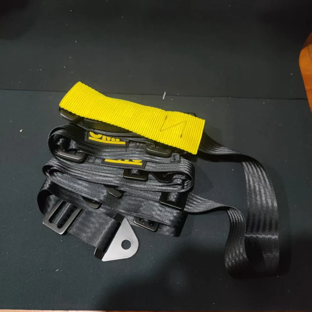 Racing O.M 4 Points Seat Belt 2Inch Racing Car Drift Safety Belt Harness High Quality Rally Game Simple Snap Buckle Seat Belt