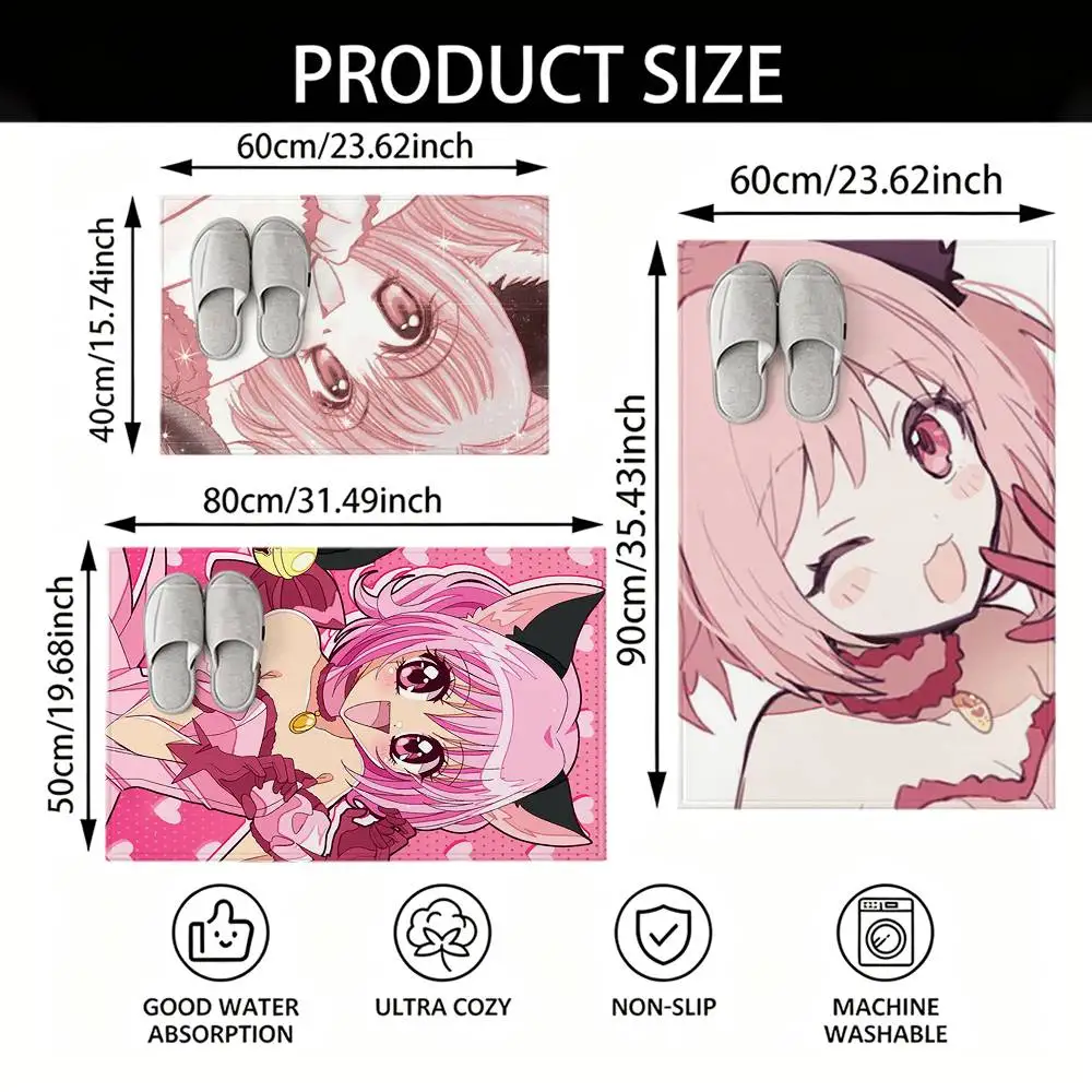 Anime T-Tokyo M-Mew M-Mew Bedroom Decor Carpet  for Living Room Thick Plush Study Floor Mat Home Fluffy Soft Rug