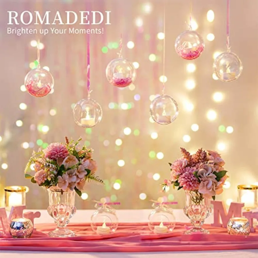 Tealight Holders Globes Fillable Acrylic: Bulk Hanging Tea Light Ball Bulb 3.15'' Ornaments Fillable for Party Wedding Centerpi - view 4