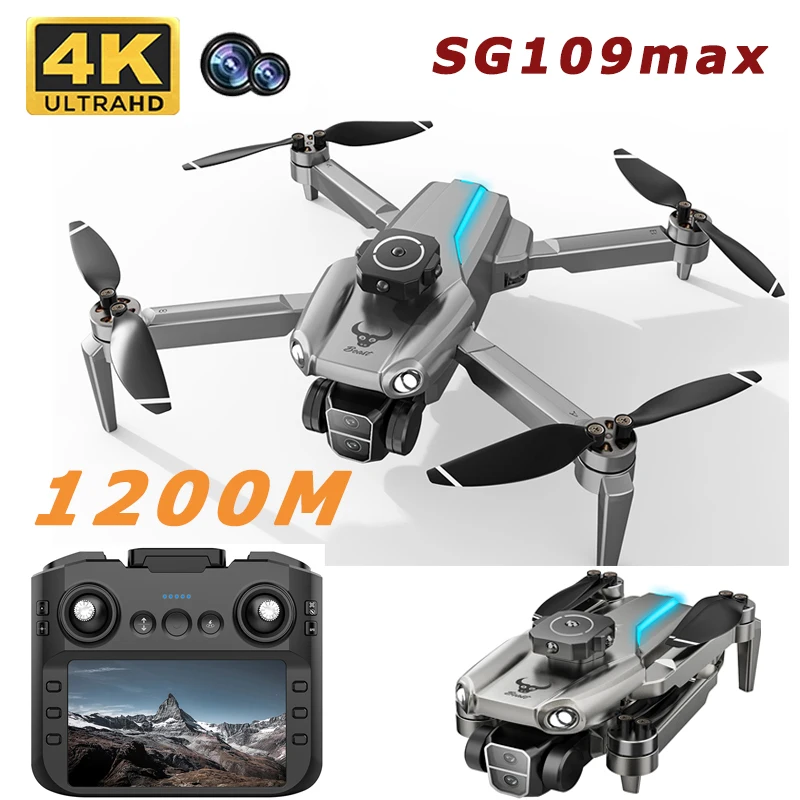 

SG109 MAX GPS Professional Drone With Screen 8K HD Dual Camera 5G WIFI 360°Obstacle Avoidance Brushless Foldable Quadcopter Dron
