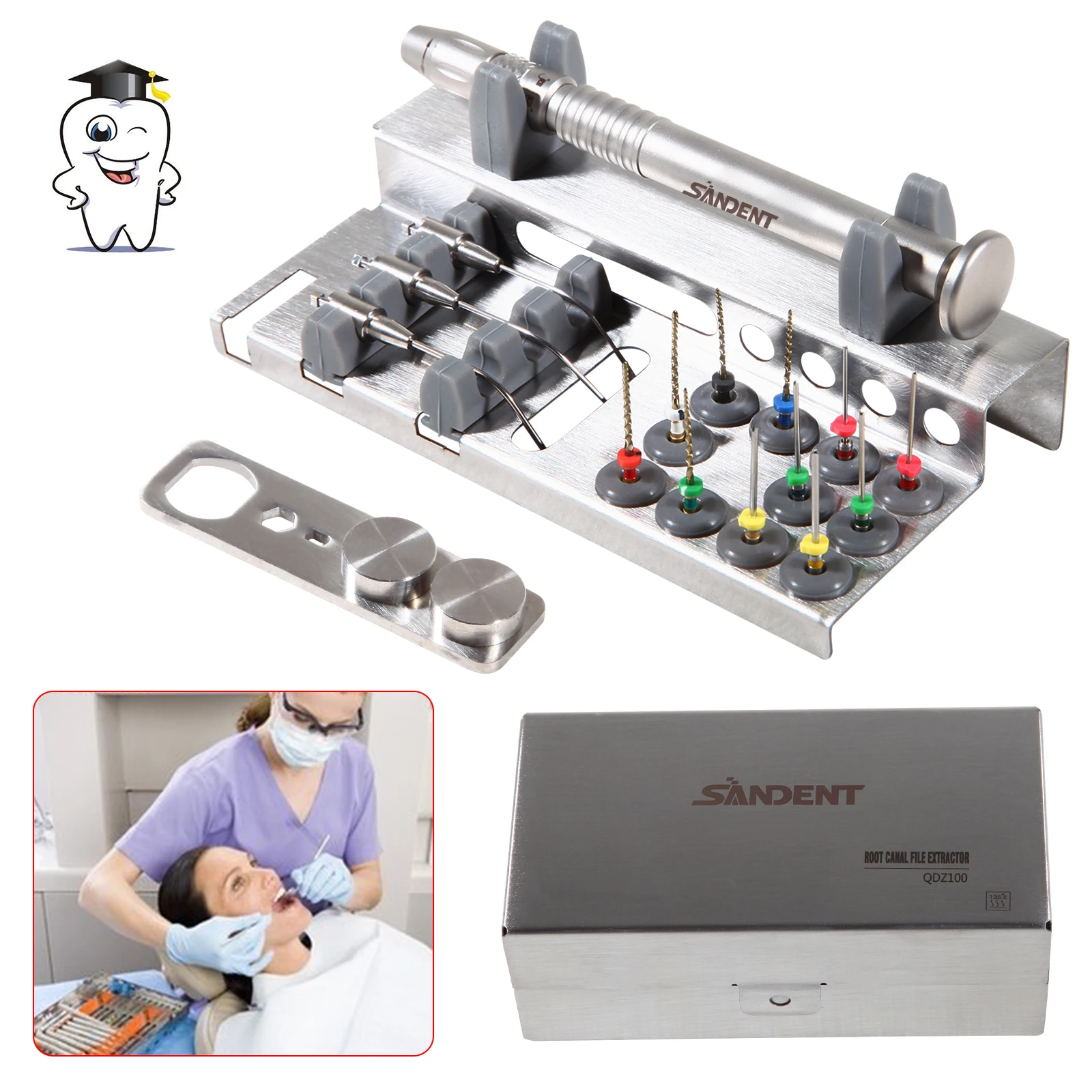 Hot Sell ! den tal Root Canal File Extractor Endo Broken Files Removal System Holder Tools Endodontic Kit
