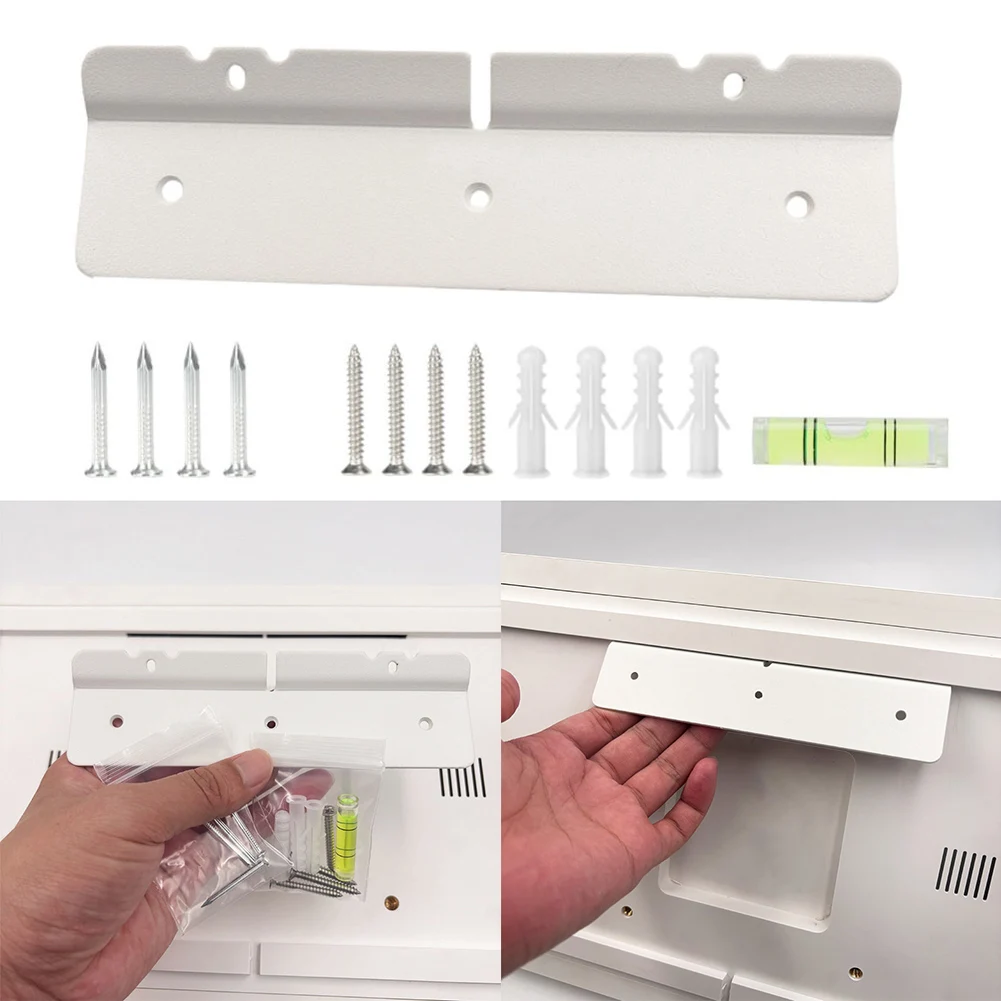 No Drill Drywall Wall Mount for Skylight 15 Inch Digital Calendar Metal Bracket with Level and Mounting Accessories
