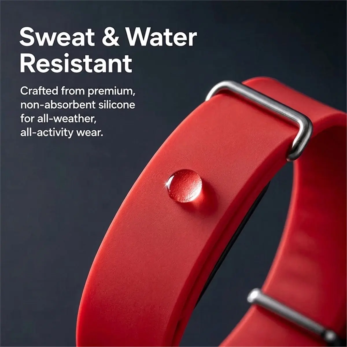 Silicone Watch Band for Air Strap Replacement Sport Wristband Soft Waterproof Bracelet with Adjustable Clasp