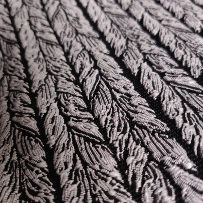 Yarn-dyed embossed braid jacquard fabric men's and women's trousers high-density large