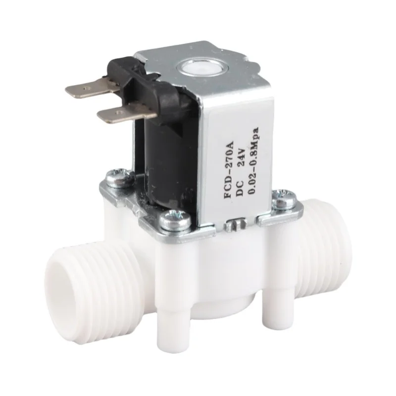 G1/2 NC Plastic Electric Solenoid Valve Normally Closed Water Inlet ValveDC24V