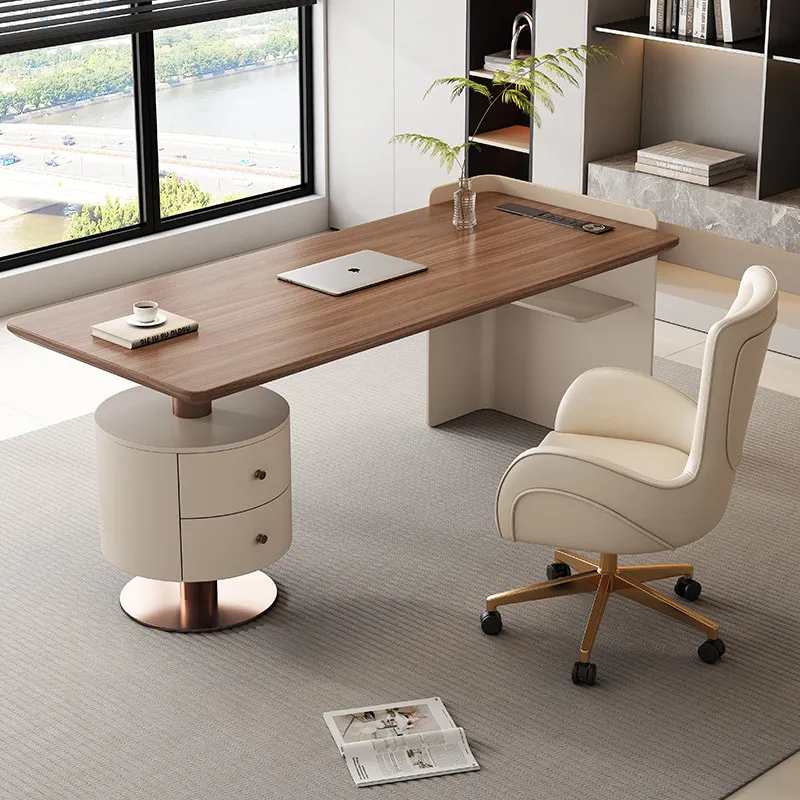 

Винтажный деревянный компьютерный стол в скандинавском стиле, креативный офисный стол для учебы, рабочая станция, дизайнерская элитная офисная мебель, escritorio FYDD