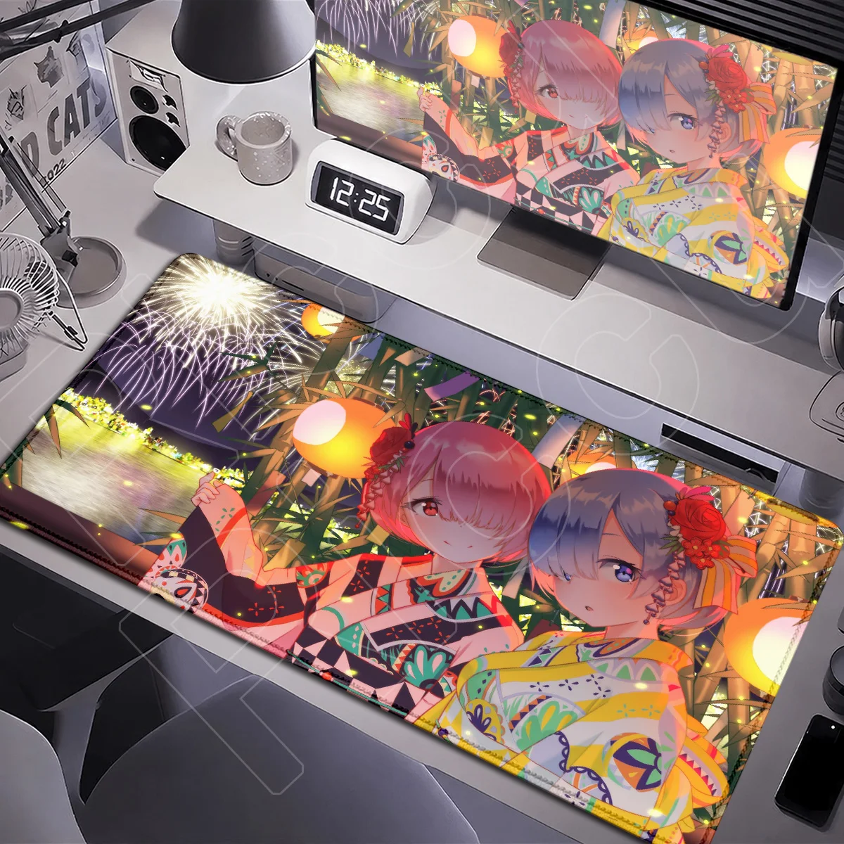 Re Zero Rem Neues Anime-Mauspad HD-Druck Laptop-Tastatur-Tischunterlage Niedliches Mädchen Naturkautschuk-Matte 90x40cm Büroschrank-Teppich – Detail 8