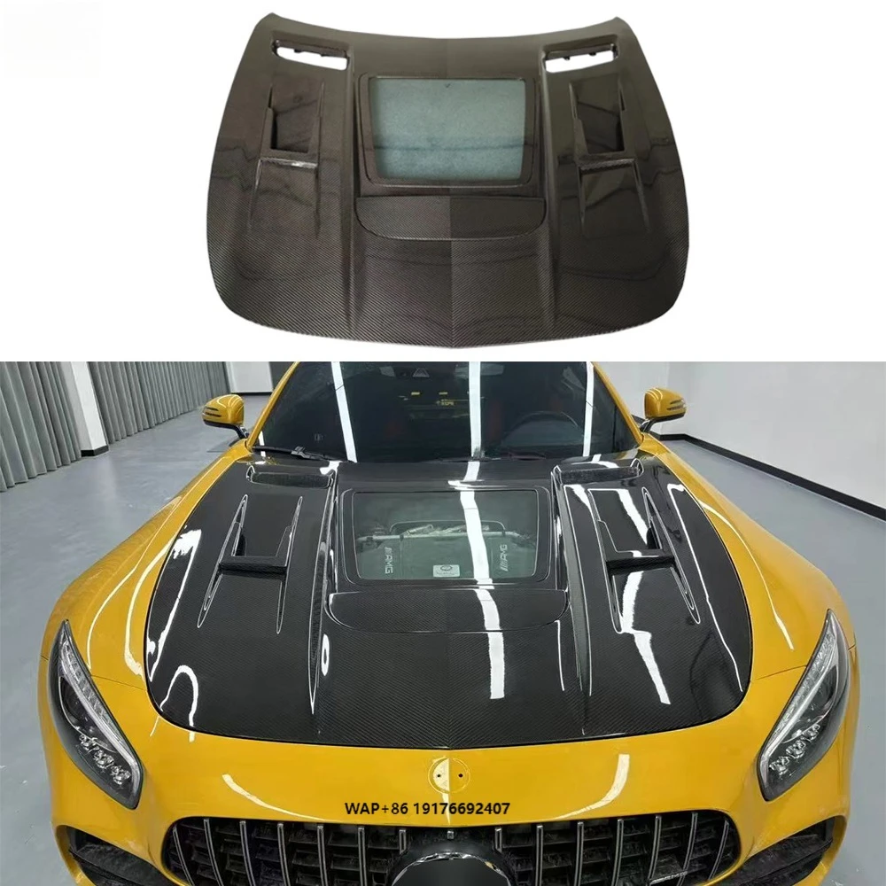 

GT IMP Style Dry Carbon Fiber Front Bonnet Hood forGTS GTC GTR Engine Bodykit 15-20