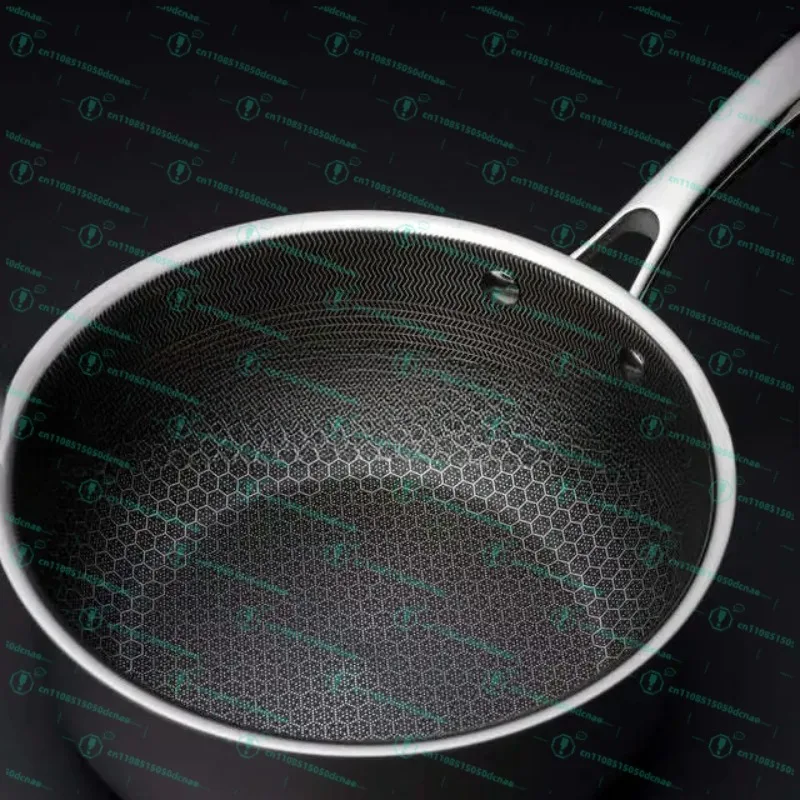 

Hybrid Cookware Stainless Steel Wok Kitchenware - Stainless Steel Honeycomb