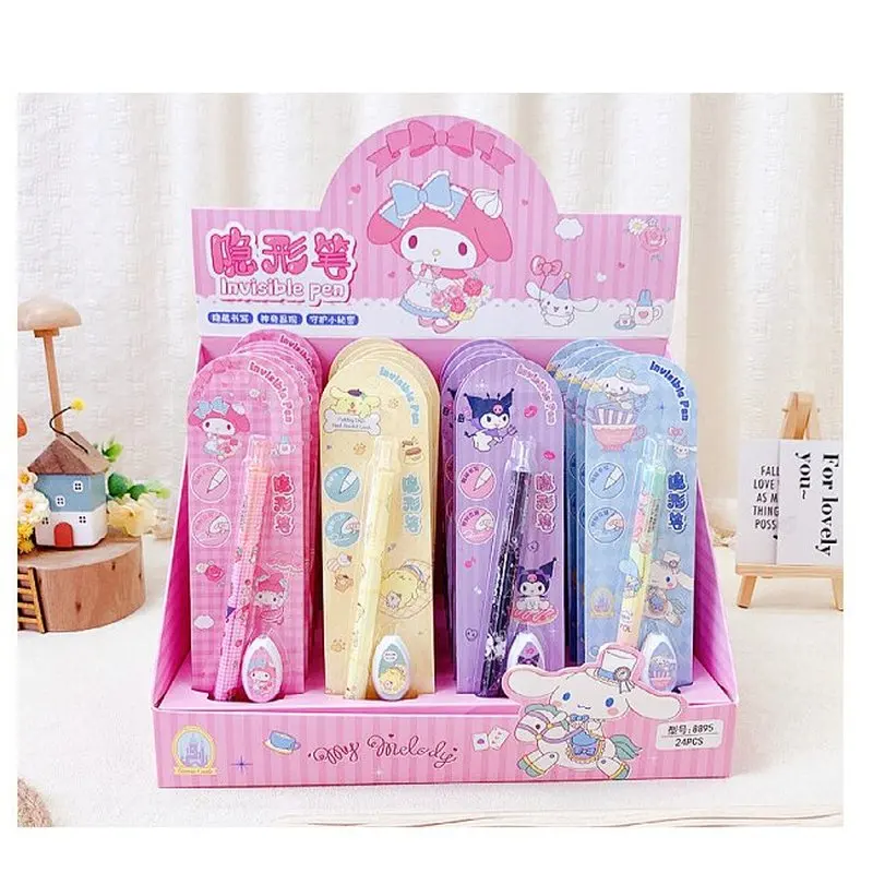 Imagem -05 - Sanrio Invisible Marker Highlighter For Children Secret Memorizing Pen Mensagem Secreta Artefato Papelaria Novo 24 Pcs