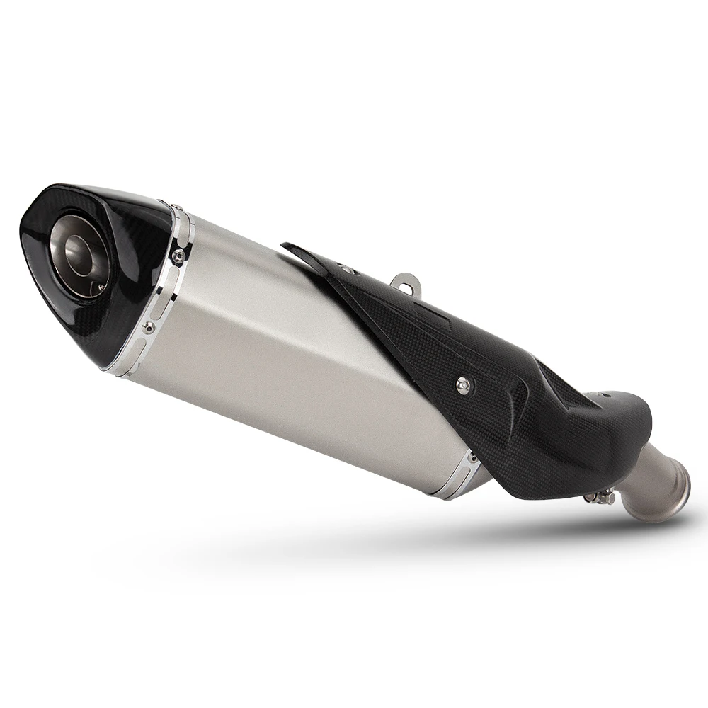

Slip On For CFMOTO NK800 800NK 800 NK Motorcycle Exhaust Modified Middle Tail Link Pipe Escape Moto Carbon Muffler With Cover