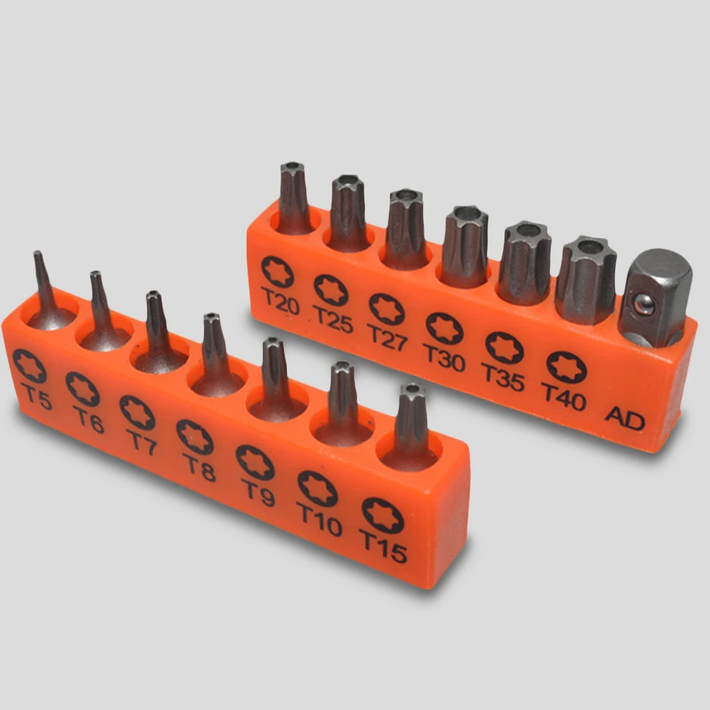 

1 set Bit Set High Hardness Security Drill Tool S2 Alloy Tamper Proof T10 1/4 Inch Shank Star 6 Point for Electric