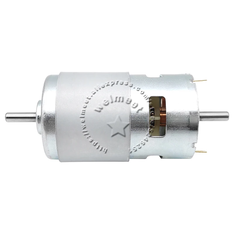 1pcs 11000rpm-12000rpm DC12V R795 Double Shaft Dual Ball Bearing Large Torque High Speed DC Motor for DIY Parts