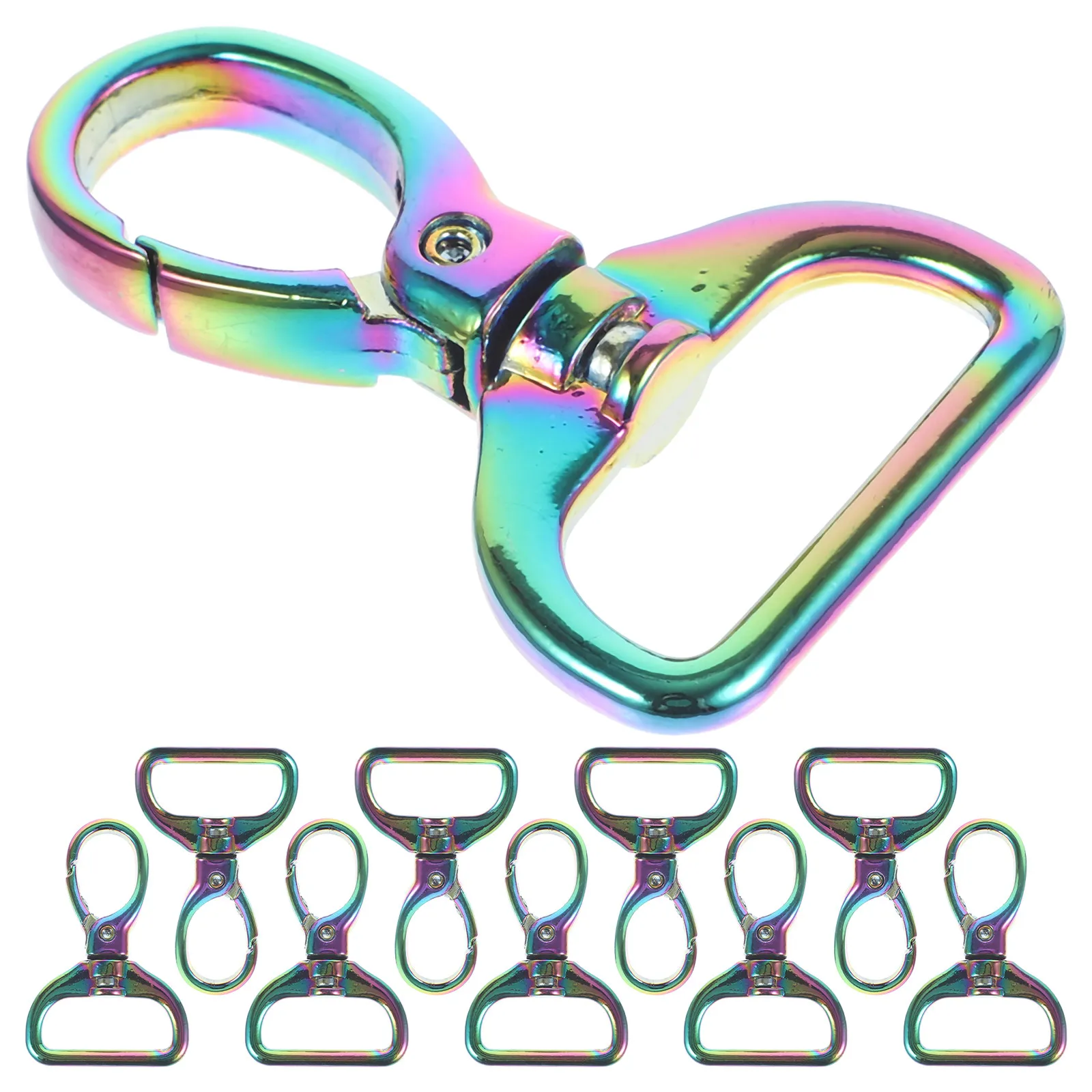 

10 шт. металлических D-образных кольцевых брелоков для рукоделия, соединительных пряжек для ремней сумок, ремней для обуви, ремонта ремней