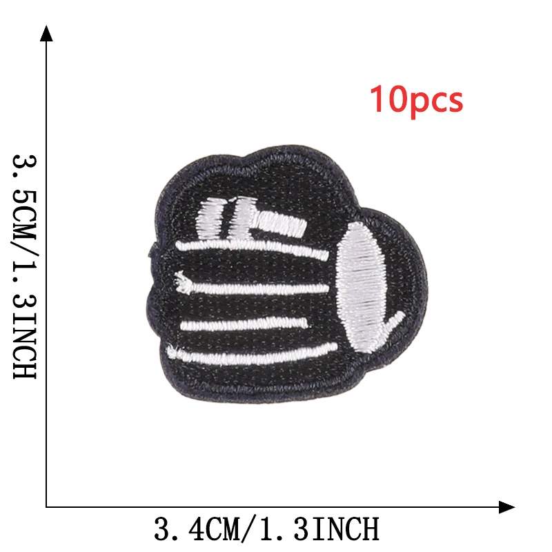 10 Stück Aufnäher zum Aufbügeln, Kugelbewegung, bestickt, thermoadesive, für Jacken, Kleidung, viele kleine Massenpackungen, Mischung, Nähen, Designer-Parches, Ropa – Detail 6