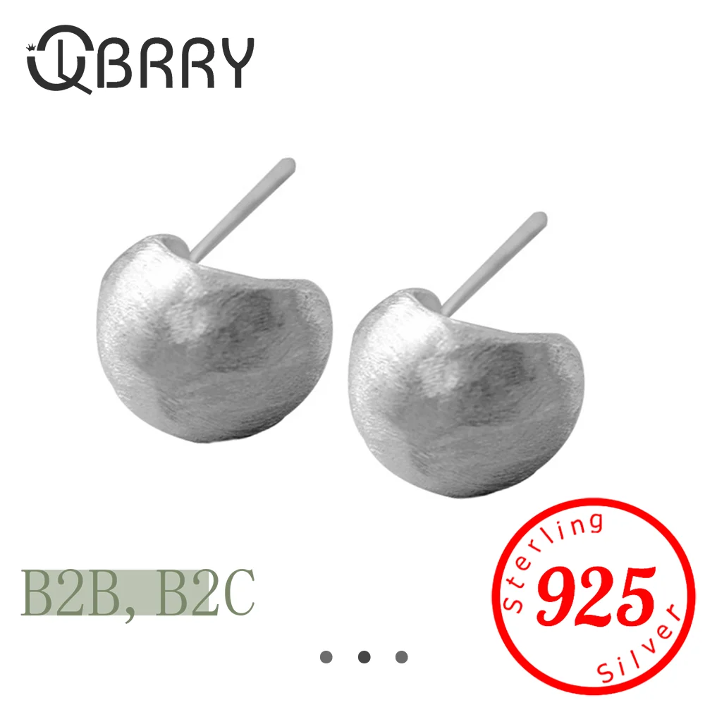 

Real 925 Sterling Silver Drawing Geometric Stud Earring for Women Classic Fine Jewelry Minimalist Accessories