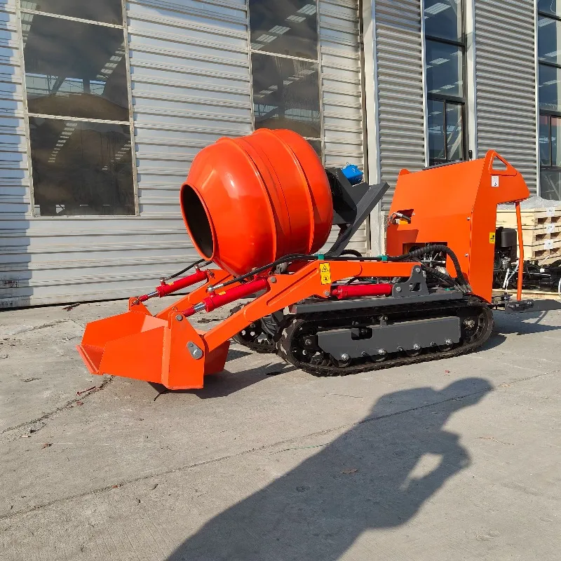 Crawler Type Micro Concrete Mixer Self Loading Mini Tracked Cement Truck