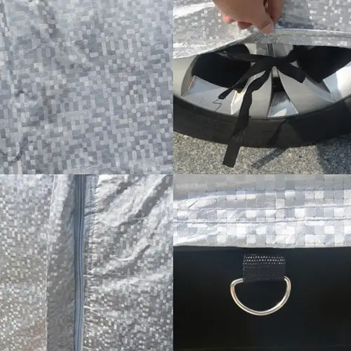 Imagen 2 del producto Accesorios para coche, sombrilla, media cubierta, abrigo para coche, bloqueador solar, cubierta térmica para lluvia, sombrilla, medio polvo para coche