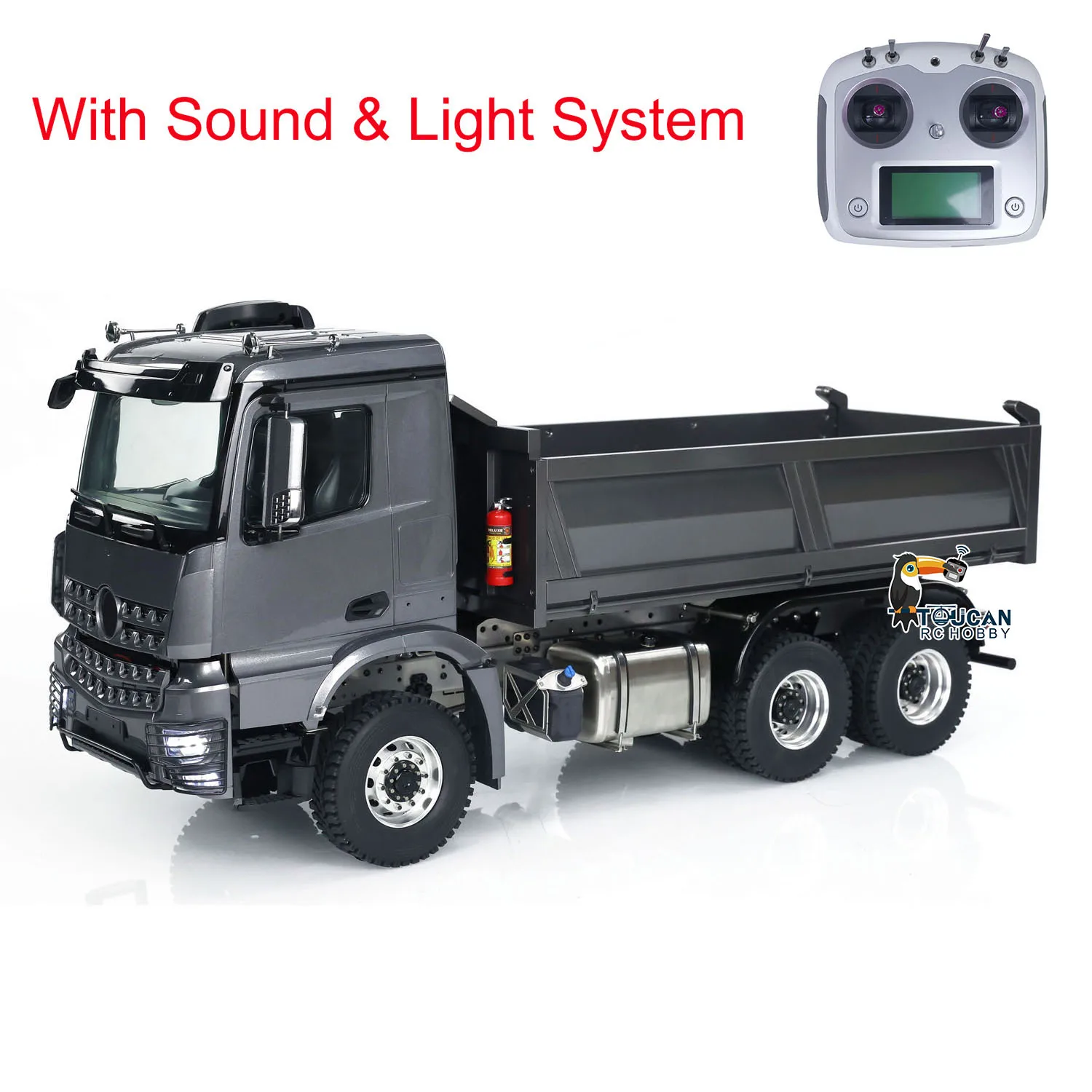 In Stock Metal Hydraulic RC Dump Truck 3363 1/14 Radio Control Tipper Car 6x6 Sound Light Finished Tipper Vehicle Cars RC Toys