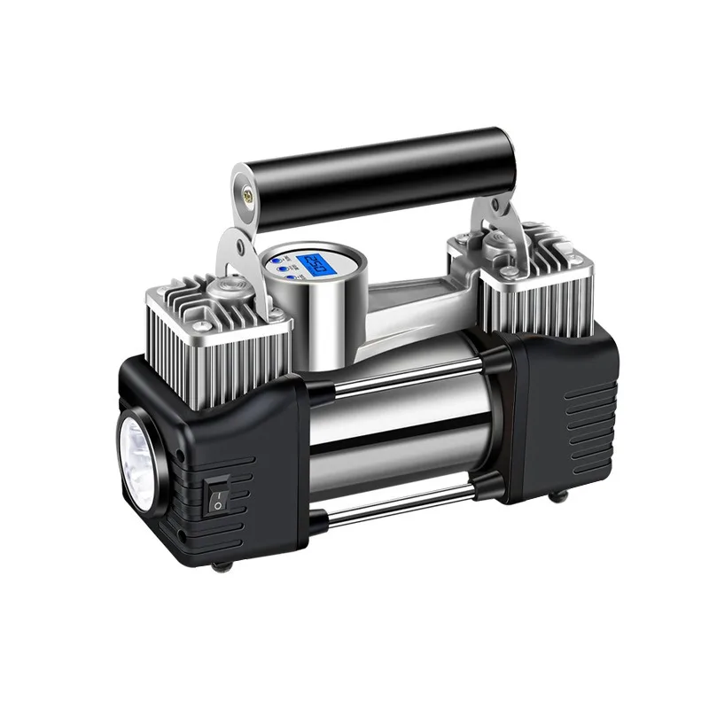 Car Air Pump Double Cylinder Digital Display Portable High Power 12V Auto Supplies Air Pump Household Pump