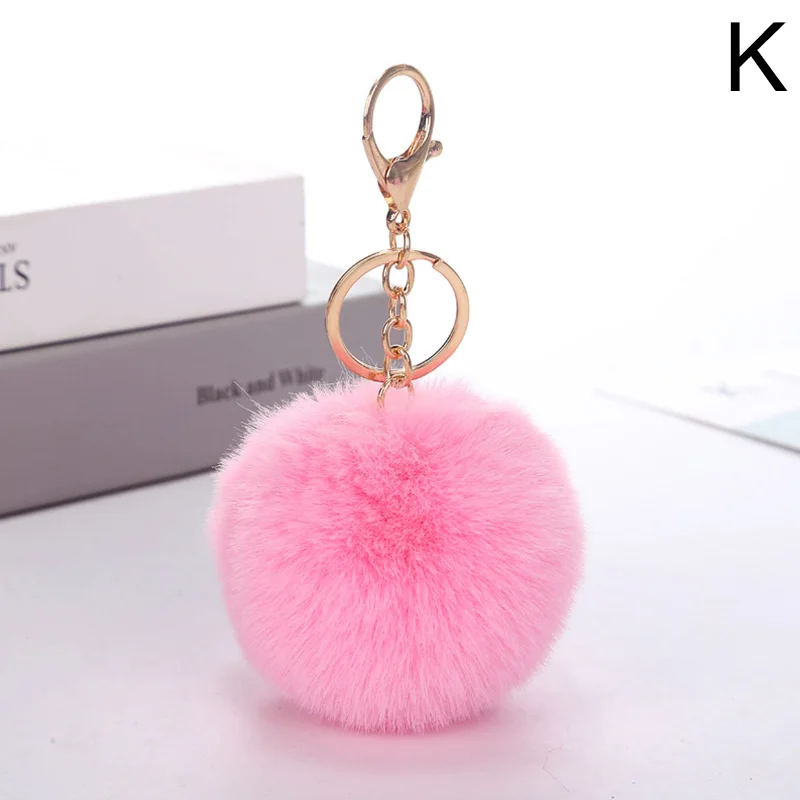 2024 neue bunte flauschige Ball Poms Schlüssel bund für Auto tasche Rucksack Anhänger Charms